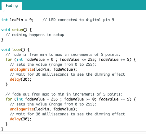 Fade Arduino